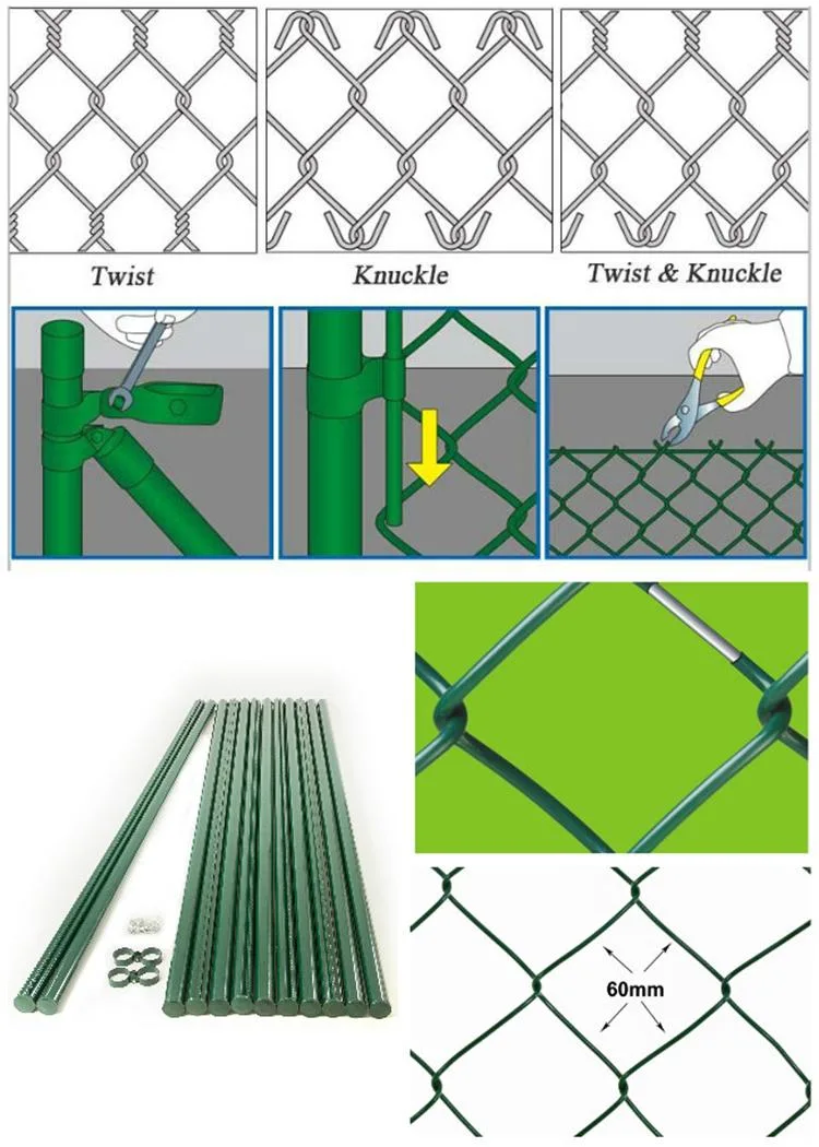Eisen-Material und Diamond Hole Shape Chain Link-Zaun Garden Metal Fence