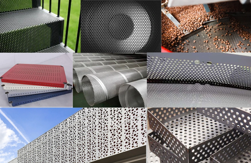 2 mm 3 mm Lochgröße Edelstahl Perforierter Metallblech Mesh Dekorationsblech für die Belüftung 1