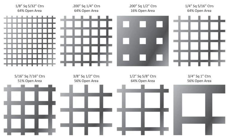 2 mm 3 mm Lochgröße Edelstahl Perforierter Metallblech Mesh Dekorationsblech für die Belüftung 4