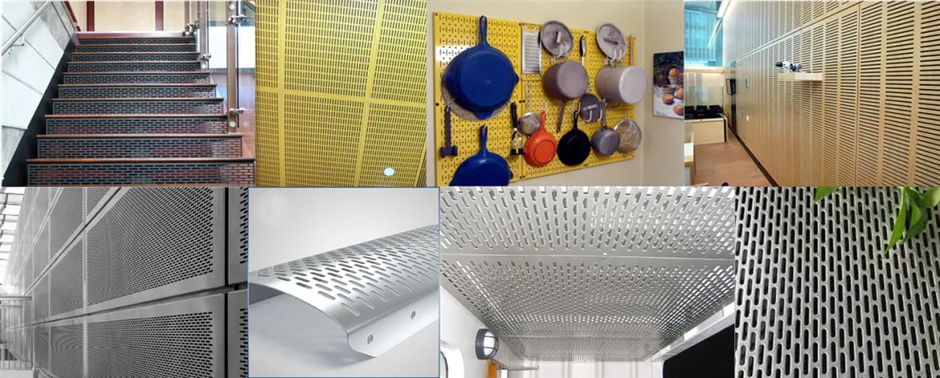 2 mm 3 mm Lochgröße Edelstahl Perforierter Metallblech Mesh Dekorationsblech für die Belüftung 6