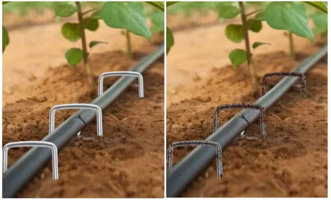 Insektennetz Festsetzen Peg Rasen Sicherung SOD Staples Galvanisierter Stahl Garten Nagel 0