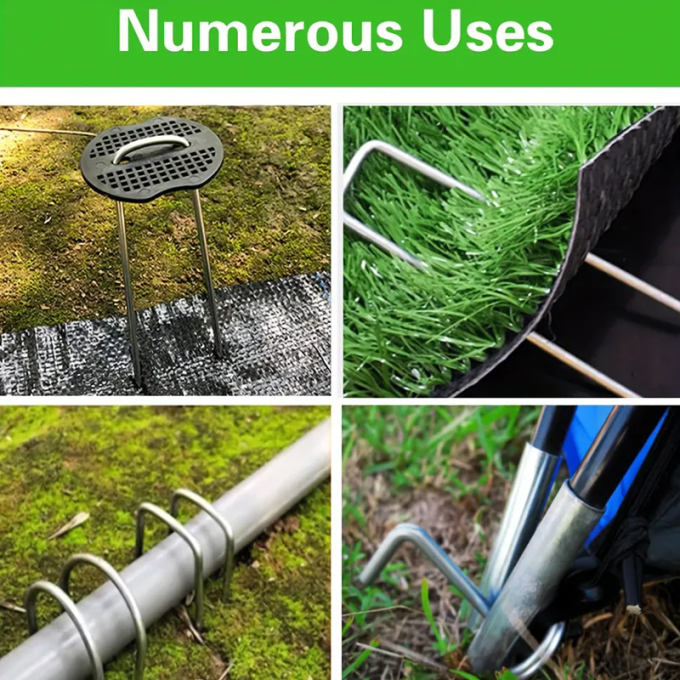 Insektennetz Festsetzen Peg Rasen Sicherung SOD Staples Galvanisierter Stahl Garten Nagel 5