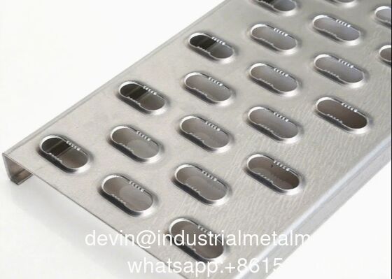 Galvanisiertes Blatt ovaler Griff Stützwerkplattform Gehweg Sicherheitsgitter