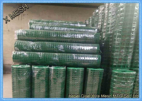 Grüne Maschendraht-Rolle PVCs 2mm geschweißte nach elektrischem galvanisiert mit 3/4&quot; Loch-Größe