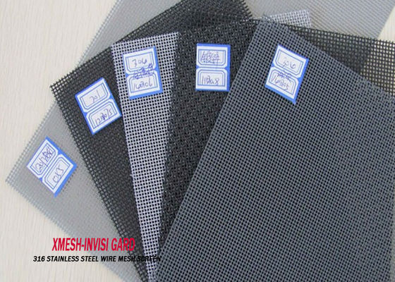 Antigrößen-Schwarz-Farbe des moskito-Fliegen-Edelstahl-Sicherheits-Fenstergitter-18X14