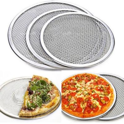 7 / 12/13/15/20 Zoll der Draht Mesh Pizza Pan Aluminum Alloy verdicken
