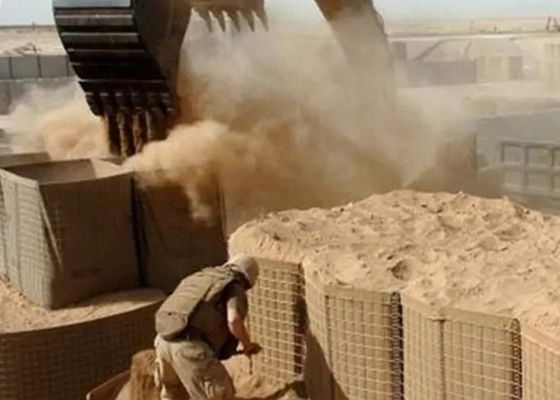 Kundengerechtes Eisen-Militärsand-Wand Hesco-Sperre für das Flut-Abnutzungs-Widerstehen