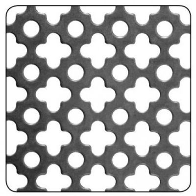 6 mm Dicke Vollblattklee-Muster Perforierter Metallbleche