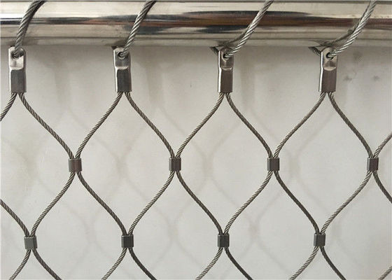 Hochwertige Pool Eisen Zaunmasche Flexible Edelstahl Drahtseil Zoo Mesh Fenc USA Zaunmasche