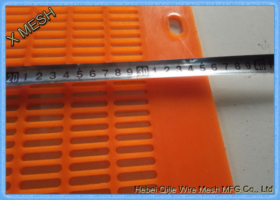 Hochfrequenzfluss-Reinfall des polyurethan-Bergbau-Schirm-Maschen-leichten Schlages, der PU-Matten-Langloch springt