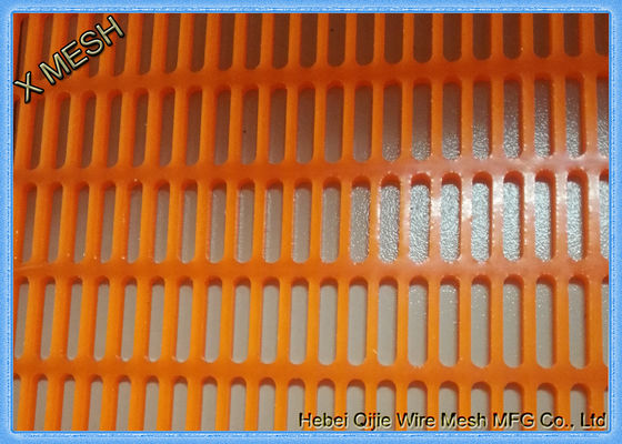 Hochfrequenzfluss-Reinfall des polyurethan-Bergbau-Schirm-Maschen-leichten Schlages, der PU-Matten-Langloch springt