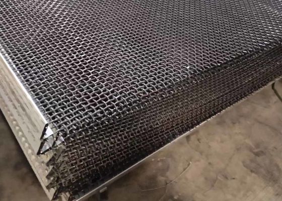 Quetschverbundener vibrierender Schirm-Draht Mesh Size SS 201 Verschluss 1.5m x 1.95m