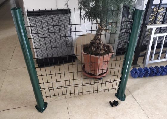 PVC beschichtete Platte kurvte Stahlzaun-Peach Post For-Garten