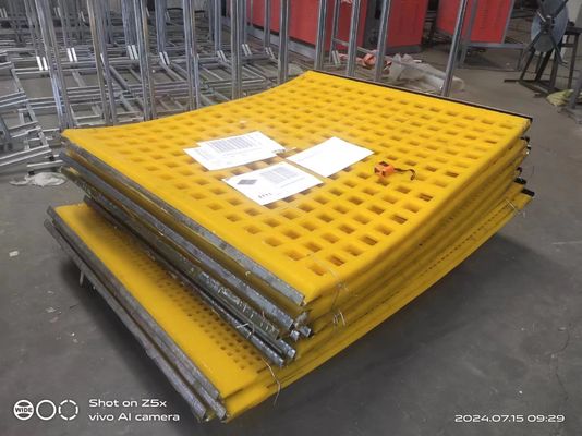 Quadratische Polyurethan-Maschen-PU-Schirm-Platten-Erschütterungs-Form-Bergbau-Entwässerung
