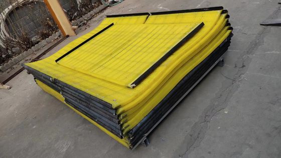 Gelbe PU-Maschen-Polyurethan-Schirm-Platten mit Haken für vibrierende meine