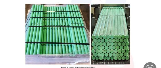 500 mm Länge 25 mm Durchmesser Epoxy beschichtete Doppelstangen aus leichtem Stahl für Stahlbeton