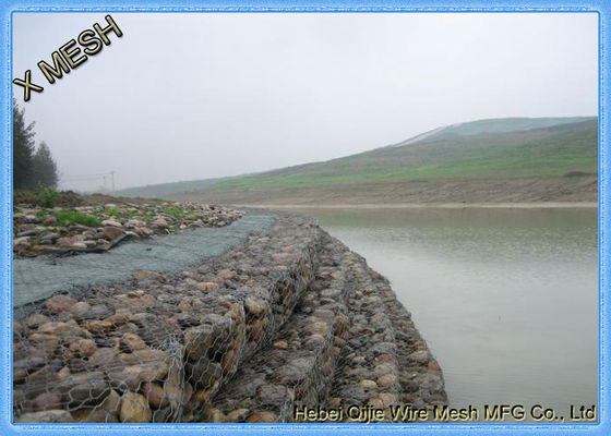 Heißer eingetauchter galvanisierter Steinkäfig schweißte Draht-Stärke Gabions-Kasten-4mm