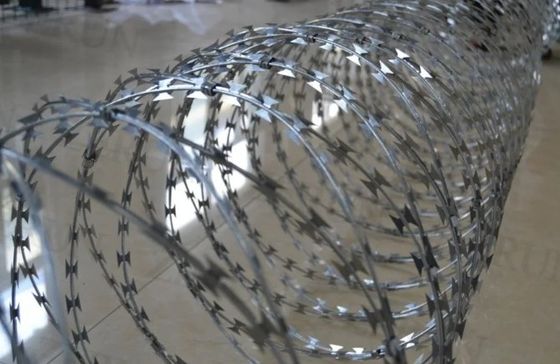 600mm HDG BTO-16 5 Klammern 100 Schleifen Anti-Klettergrenze mit Behälter Razor Wire