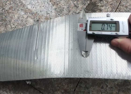 0.6mm Loch 80mm Breite Edelstahl Perforationsblech Rundloch