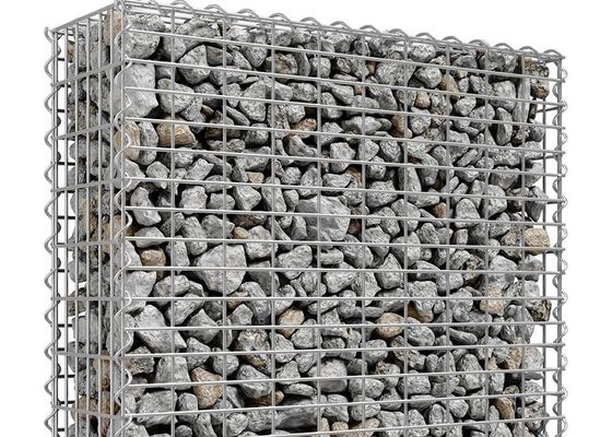 Heißer eingetauchter galvanisierter Steinkäfig schweißte Draht-Stärke Gabions-Kasten-4mm