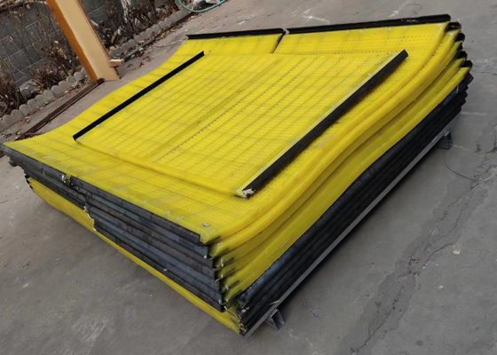 Gelbe PU-Maschen-Polyurethan-Schirm-Platten mit Haken für vibrierende meine