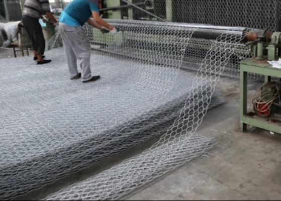 1 x 1 x 1 Meter galvanisierter Gabions-Kasten/sechseckiger Gabions-Maschendraht 50 x 50 Millimeter