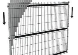 3D-Design 60x60mm gebogener Metallzaun für den Garten