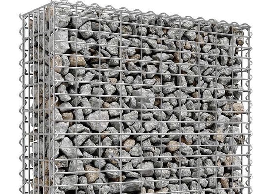 80 x 80mm Eisen-Draht 195 geschweißter Gabion Mesh Square Garden Edging