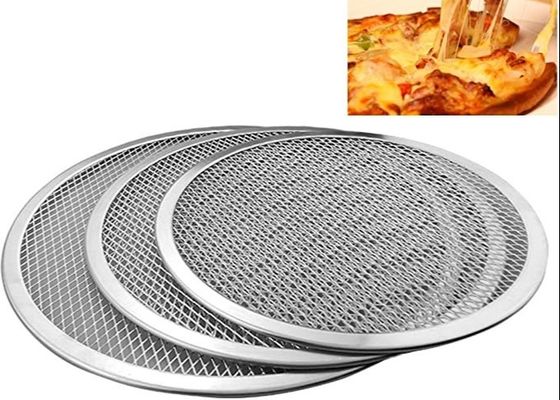 Küche bearbeitet flachen Mesh Odm Aluminum Round Pizza Pan 12 Zoll
