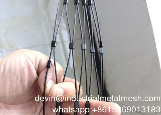 Sonderanfertigung Aderendhülsen Typ Inox 316 Drahtseilnetz Flexibles Edelstahlkabel Webnet X Tend Mesh