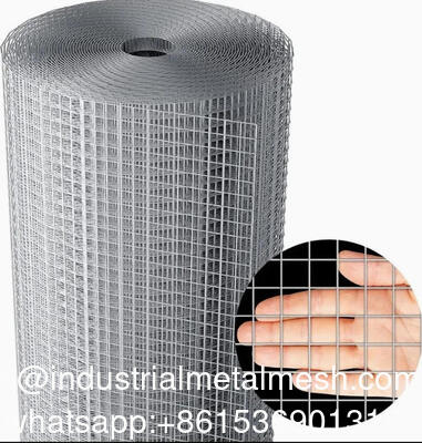 Standard 1/4" 1/2" Hole Steel Hardware Cloth Galvanized Welded Wire Mesh Rolls for Animal Fencing