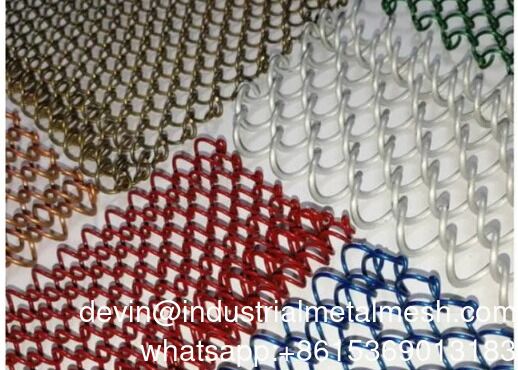 Messing dekoratives Mode-Drahtgewebe-Gitter-Trennwand-Vorhangstoff Edelstahl-gewebtes Drahtgewebe