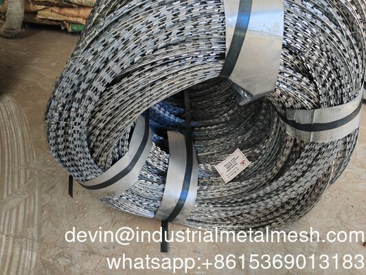 Sicherheit Bto-22 Blade Schutzstahl geschweißter Rasierer Spitzdrahtmaschenrolle