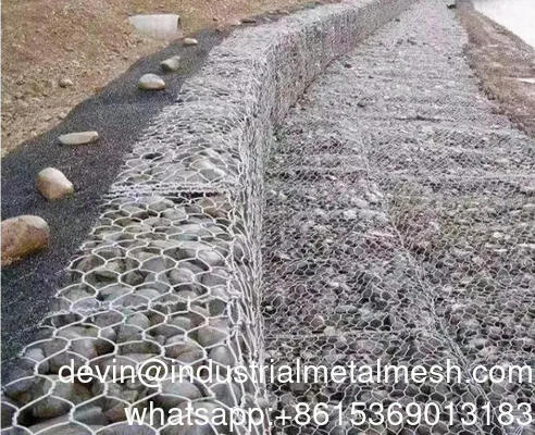 Gabionen-Stützmauern, Drahtgitterzaun, Steinkorb, Kasten, Gabione