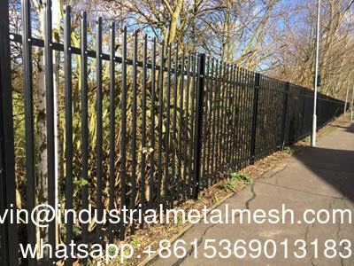 Einfach zu montierender verzinkter Hochleistungs-Palisadenzaun für Gartengrenzen, Sicherheitstor für Hof