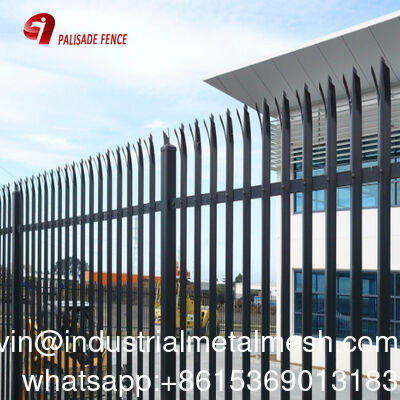Großhandel Design Industriegarten Pulverbeschichtung Metall Verzinkte Stahl Palisade Zaun Panel für den Außenbereich