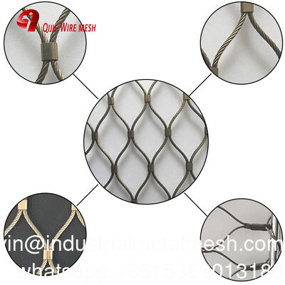Edelstahldrahtseil handgeflochtenes Netz flexibles Metallgitter
