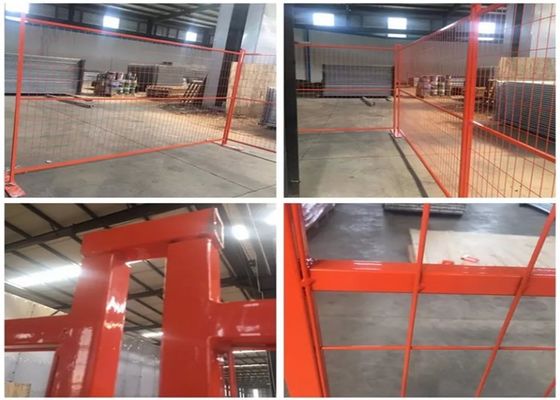 Gelbe farbige Bau-im Freien vorübergehende Zaun-Panel 1.8m Kanadas Höhe