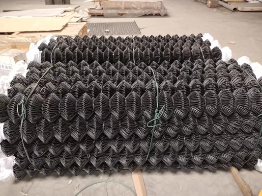 Stützbares PVC-Schwarz-überzogener Kettenglied-Zaun For Garden