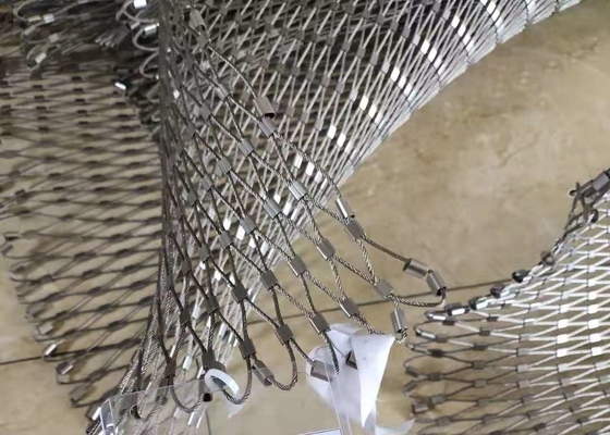 Flexibles Edelstahl-Drahtseil Mesh For Balustrade Or Railing 3,0 Millimeter