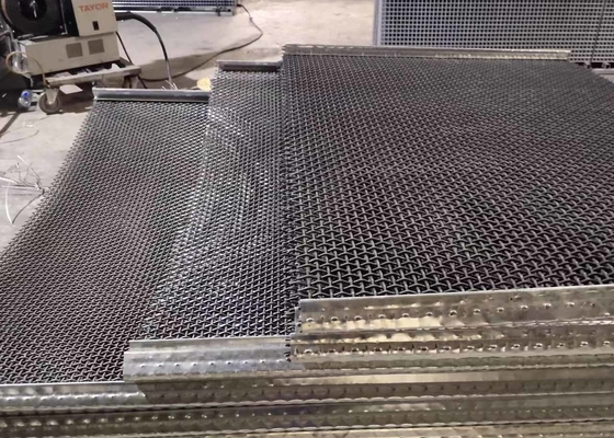 High Carbon 65Mn Mine Vibrationssiebgewebe 1,5 x 2 m