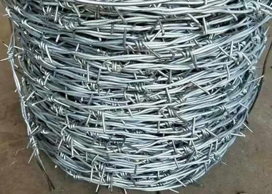 Militärischer Kunststoff, verzinkter Eisen-Stacheldraht, 2,0 mm, 10 Gauge