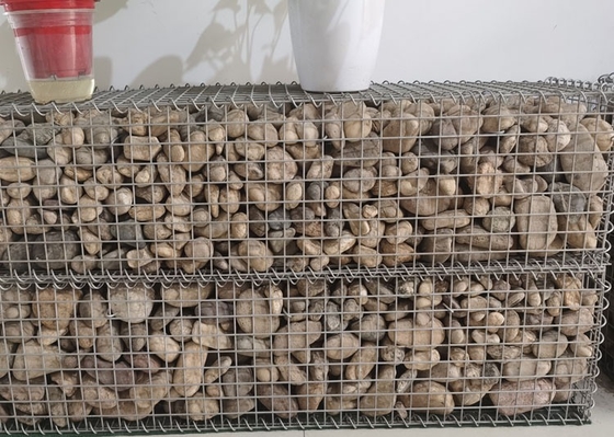 Quadrat-Loch schweißte Gabions-Körbe galvanisierte Stahldraht 2x1x1
