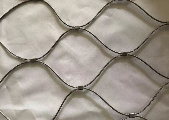 Edelstahl-Drahtseil Mesh Woven Stainless Steel Rope Mesh For Zoo Mesh des Fabrik-Verkaufs-304