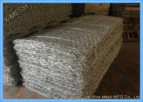 Webkanten-Draht sechseckiger galvanisierter Durchmesser Gabions-Korb-4.0mm