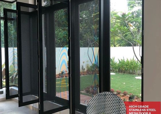 Langlebiger Diebstahlschutz mit 11 Maschen aus Edelstahl 304 316 schwarz Epoxidbeschichteter Schutzschirm für Fenster