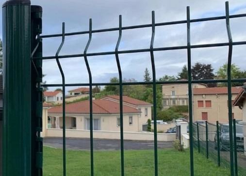 PVC beschichtete Verbiegen 50x200mm Garten-Zaun-Curved-3d