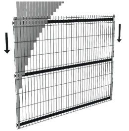 3D-Design 60x60mm gebogener Metallzaun für den Garten