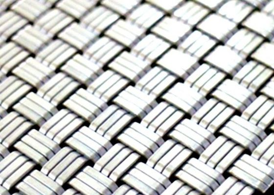 Dekorativ Ss316 Architektonisches Gewebtes Drahtnetz Metallcrimped Screen Für Gebäudefassade