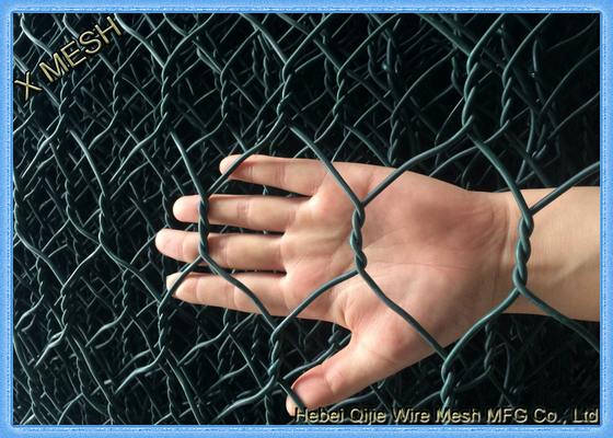ASTM A 975 PVC beschichtete Gabions-Körbe verdoppeln verdrehte gesponnene Maschen-geeignete Riverbank